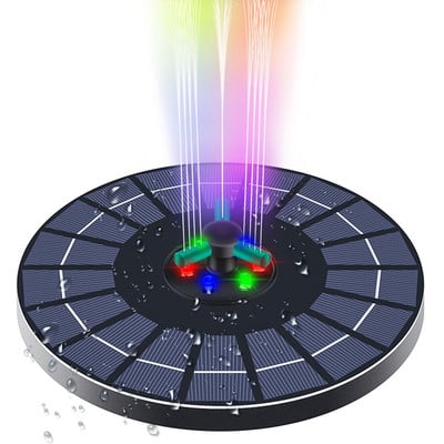 9V 6W LED saules strūklaka Saules strūklakas 6 gaismas diodes ūdens sūknis putnu vannai Dārza zivju tvertnes jaudas uzglabāšanas funkcija 1500mAh akumulators