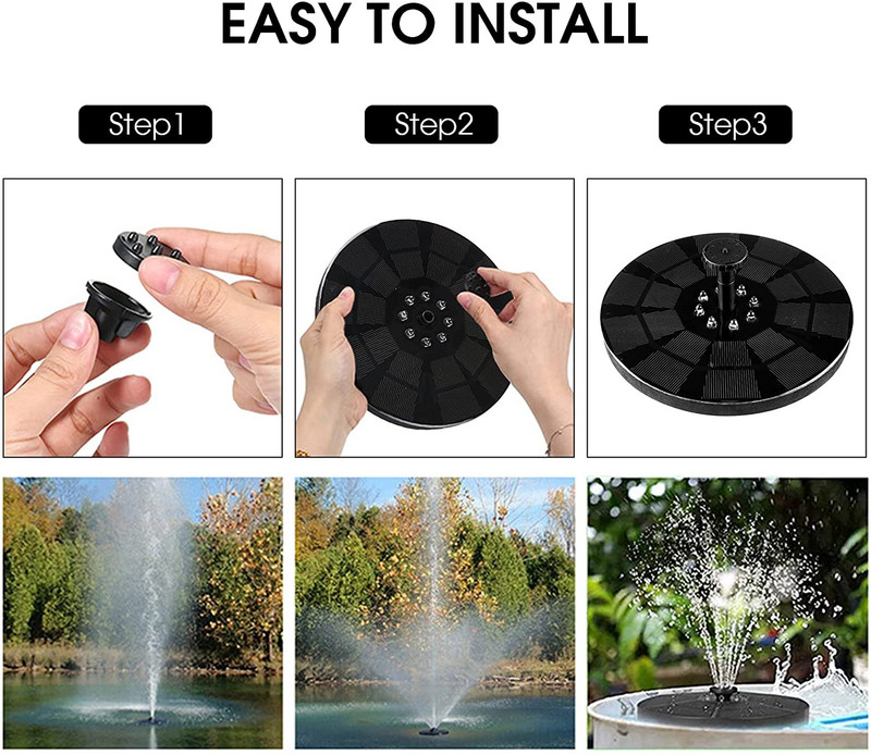 LED lauko saulės fontanas plūduriuojanti lempa sodo paukščių maudynių tvenkinio siurblys plūduriuojanti šviesa saulės kolektorių maitinamas dekoro baseinas žuvų bakas