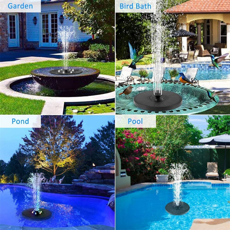 LED lauko saulės fontanas plūduriuojanti lempa sodo paukščių maudynių tvenkinio siurblys plūduriuojanti šviesa saulės kolektorių maitinamas dekoro baseinas žuvų bakas