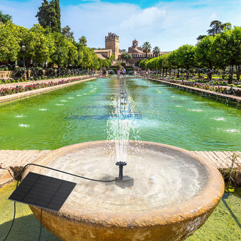 1,5W Solar Bird Bath Pump Fountain Solar Powered Solar Powered Water Puntain Water for Garden Ponds Πισίνα Δεξαμενή ψαριών Εξωτερική και Ενυδρείο