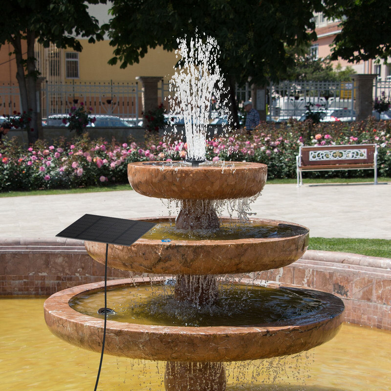 1,5 W saulės paukščių vonios fontano siurblys Saulės energija varomas vandens fontano siurblys, skirtas sodo tvenkiniams baseino rezervuarui lauke ir akvariume