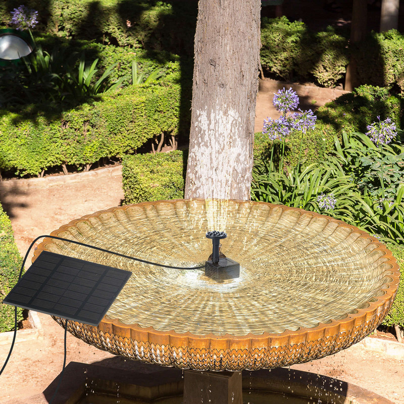 1,5 W saulės paukščių vonios fontano siurblys Saulės energija varomas vandens fontano siurblys, skirtas sodo tvenkiniams baseino rezervuarui lauke ir akvariume