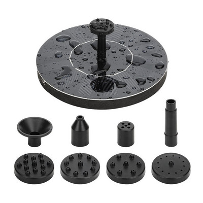 7V/1,4W okrúhla solárna fontána, vonkajšia záhrada, bazén, jazierko, vodné čerpadlo, vodopád, dekorácia, fontány a vtáčie kúpele