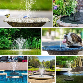 1w Мини слънчев панел Водни помпи Декорация на домашна градина Външен пейзаж Плаващ фонтан за Баня за птици Басейн Езерце G3
