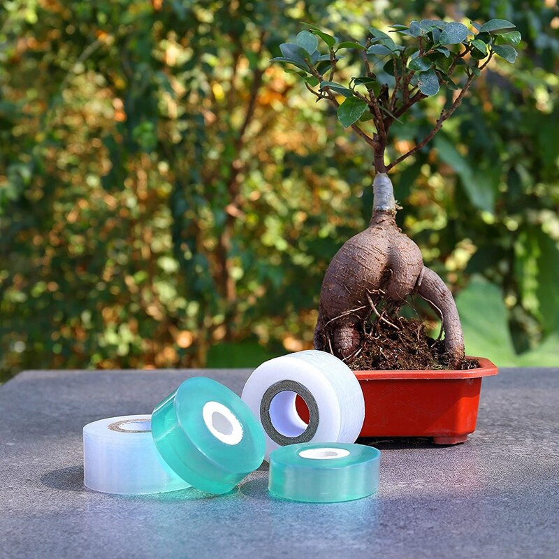 4 ks PE štepiteľská páska, samolepiaca fólia, prenosná záhradná stromová rastlina, sadenice, štepiteľský materiál, roztiahnuteľná