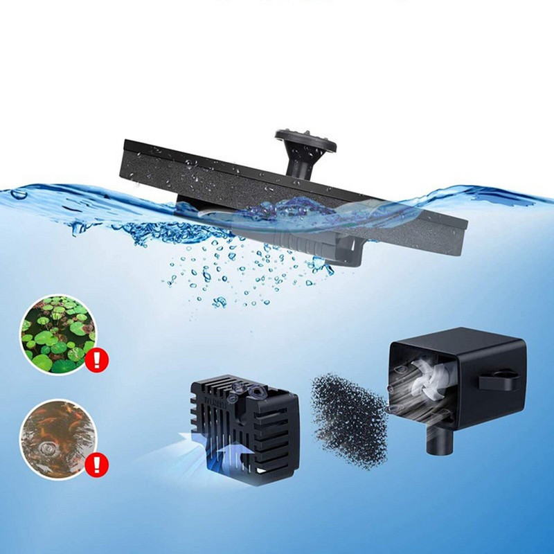 Sodo lauko terasos dekoras Saulės energija vandens fontanas siurblys-saulės energijos sodo fontanas siurblys-paukščių vonios fontanas Vandens plūduriuojantis tvenkinys