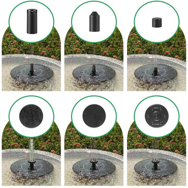 Sodo lauko terasos dekoras Saulės energija vandens fontanas siurblys-saulės energijos sodo fontanas siurblys-paukščių vonios fontanas Vandens plūduriuojantis tvenkinys