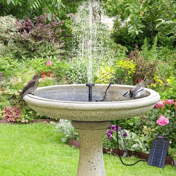 Floating Solar Fountain Water Pump 7V/1.2W Brushless Motor Solar Fountain Waterfall for Garden Pool Aquarium Decoration Outdoor