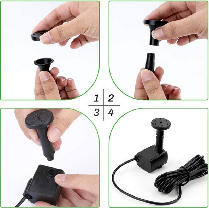 Plávajúca solárna fontána, vodné čerpadlo 7V/1,2W, bezkartáčový motor, solárna fontána, vodopád pre záhradný bazén, akvárium, vonkajšiu dekoráciu