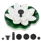 Solárna fontána v tvare lotosu s čerpadlom, plávajúcou záhradnou nádržou na ryby a jazierkom