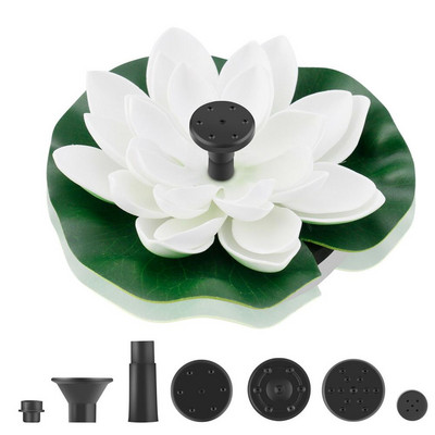 Solárna fontána v tvare lotosu s čerpadlom, plávajúcou záhradnou nádržou na ryby a jazierkom