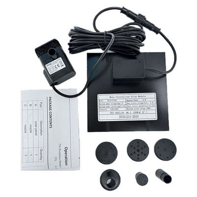 1,5W solárna fontána, plávajúca vodná pumpa, záhradná dekorácia, vonkajší bazén, jazierko, vodopád, fontána, solárny panel, fontánové čerpadlo