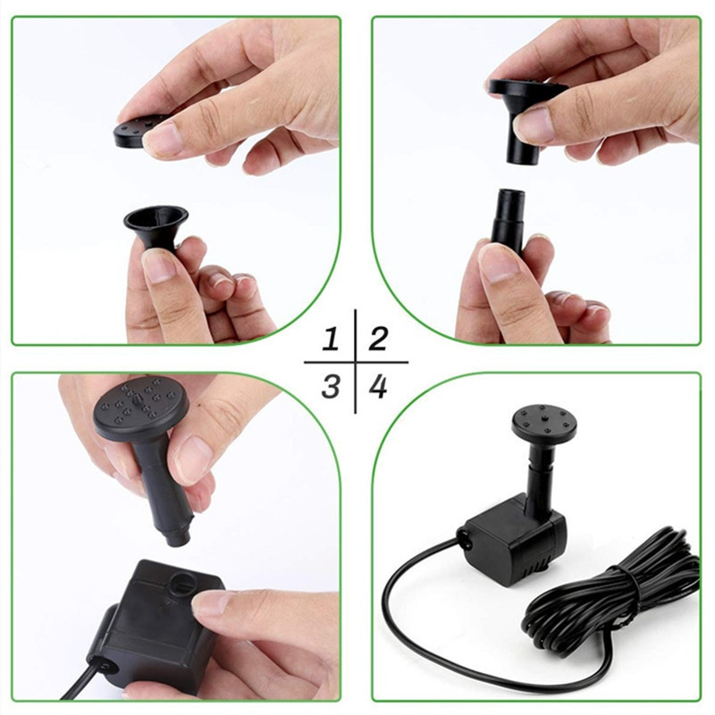 1,5W solárna fontána, plávajúca vodná pumpa, záhradná dekorácia, vonkajší bazén, jazierko, vodopád, fontána, solárny panel, fontánové čerpadlo