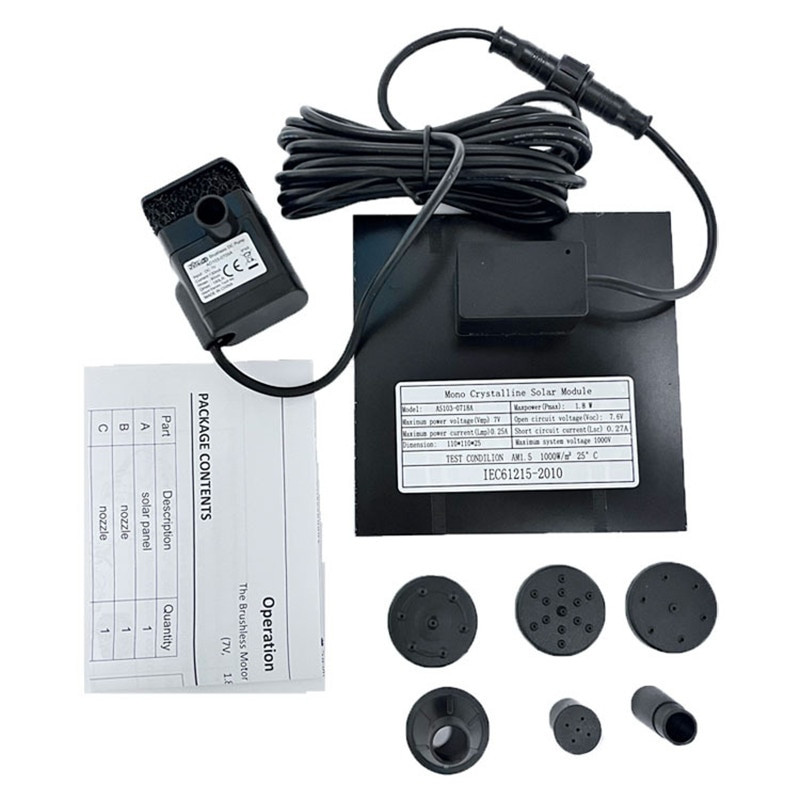 1,5W solárna fontána, plávajúca vodná pumpa, záhradná dekorácia, vonkajší bazén, jazierko, vodopád, fontána, solárny panel, fontánové čerpadlo