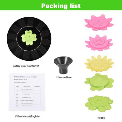 Mini plávajúca solárna fontána s lotosovými listami, fontána do kúpeľa pre vtáky, bazén, jazierko, domáca dekorácia, vonkajšia záhrada, nádvorie, vodopád