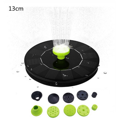 13 cm saulės vandens fontanas Baseinas Tvenkinys Krioklys Sodo apdaila Lauko paukščių vonia Saulės energija varomas spalvingas plūduriuojantis fontanas