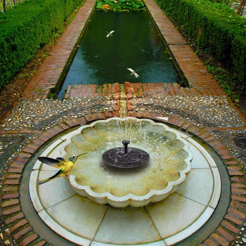 Соларен фонтан Помпа 1,4 W Свободно стоящ Воден плаващ слънчев фонтан за баня за птици Градина Вътрешен двор Декорация на открито Drop ship