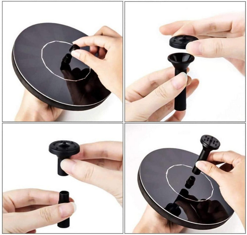 6 striekacie režimy 1,5 W solárne fontánové čerpadlo solárne napájané fontány pre vtáčí kúpeľ stojace plávajúce pre vtáčí kúpeľ jazierko bazén záhrada dvor