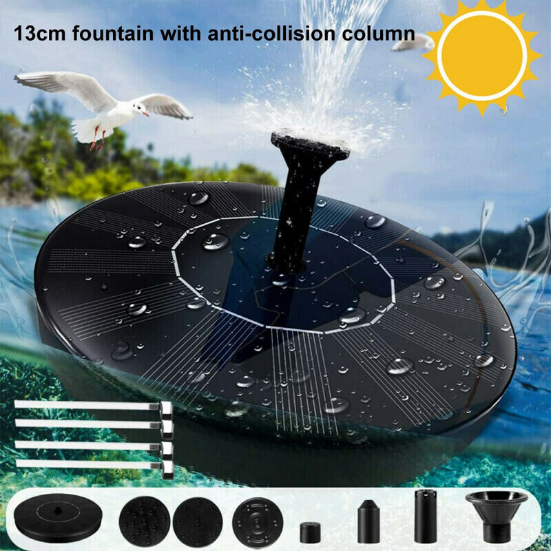 Plaukiojantis saulės vandens fontanas Baseinas Tvenkinys Namų sodo apdaila Lauko paukščių vonia Saulės energija varomas fontanas Vandens siurblys Dropshipping