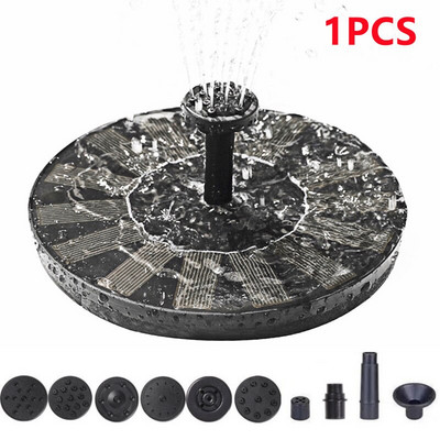 Fontanas, paukščių vonia. 1,4 W saulės energija varomas fontano siurblys paukščių voniai, sodui, tvenkinio baseinui, akvariumui, žuvų rezervuarui, lauke