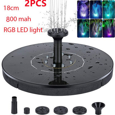 Fontanas, paukščių vonia. 1,4 W saulės energija varomas fontano siurblys paukščių voniai, sodui, tvenkinio baseinui, akvariumui, žuvų rezervuarui, lauke