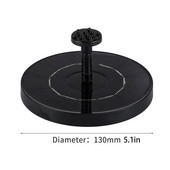 Mini saulės vandens fontanas Baseinas Tvenkinys Krioklys Fontanas Sodo apdaila Lauko paukščių vonia Saulės energija varomas fontanas Plaukiojantis vanduo