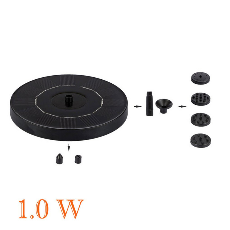 Mini saulės vandens fontanas Baseinas Tvenkinys Krioklys Fontanas Sodo apdaila Lauko paukščių vonia Saulės energija varomas fontanas Plaukiojantis vanduo