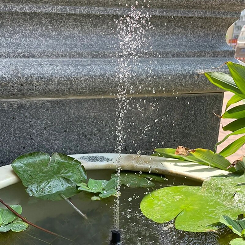 Solárne fontánové čerpadlo so 4 tryskami, stojace, plávajúca solárna fontána do vtáčej vaničky pre záhradné jazierko, vonkajšiu dekoráciu