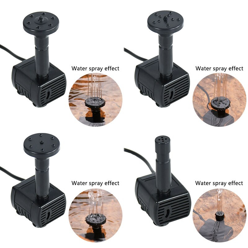 Solárne fontánové čerpadlo so 4 tryskami, stojace, plávajúca solárna fontána do vtáčej vaničky pre záhradné jazierko, vonkajšiu dekoráciu