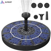 AMKOY apvalus saulės fontanas Plaukiojantis vandens siurblys fontanas paukščių vonioms sodo dekoravimui Saulės energija varomas krioklys Baseino tvenkinys