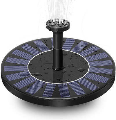 AMKOY apvalus saulės fontanas Plaukiojantis vandens siurblys fontanas paukščių vonioms sodo dekoravimui Saulės energija varomas krioklys Baseino tvenkinys