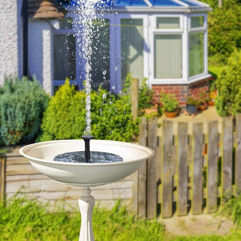 AMKOY apvalus saulės fontanas Plaukiojantis vandens siurblys fontanas paukščių vonioms sodo dekoravimui Saulės energija varomas krioklys Baseino tvenkinys