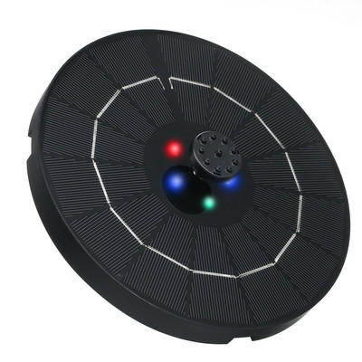 4,7 V / 3 W solárne vodné fontánové čerpadlo, farebné LED svetlá, plávajúca záhradná fontána, čerpadlo, bazény, jazierko, trávnik, dekorácia