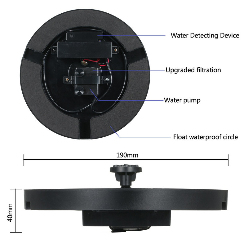 4,7 V / 3 W solárne vodné fontánové čerpadlo, farebné LED svetlá, plávajúca záhradná fontána, čerpadlo, bazény, jazierko, trávnik, dekorácia