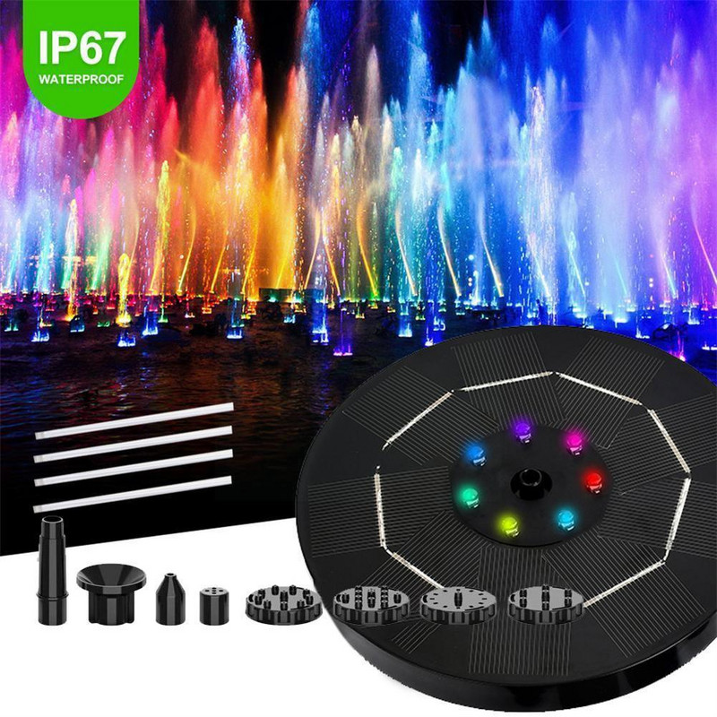 Päikeseenergia purskkaev Bassein Aed Voolav veepurskkaev Ujuv vann Linnupurskkaev Purskkaev välihoov V2a1