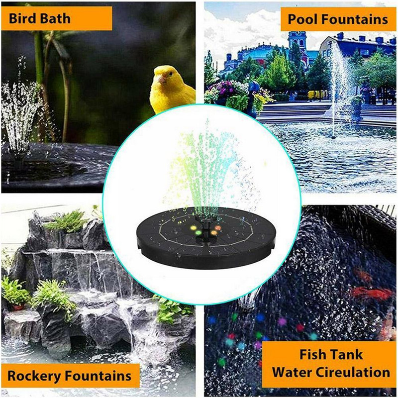 Päikeseenergia purskkaev Bassein Aed Voolav veepurskkaev Ujuv vann Linnupurskkaev Purskkaev välihoov V2a1