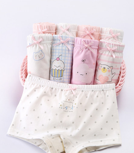 Vaikiški bokseriai mergaitėms su kaspinu