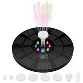 5V 3W saulės vandens fontano siurblys patobulinti naktiniai režimai 8 LED spalvingos lemputės sodo plaukiojantis fontanas siurblys baseinai vejos apdaila