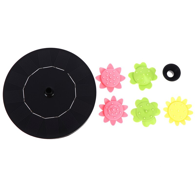 Solárne fontánové čerpadlo 6V/1W Kruhové záhradné solárne vodné čerpadlo Solárne vodné čerpadlo Plávajúce fontánové čerpadlo pre vtáčie kúpele alebo jazierka