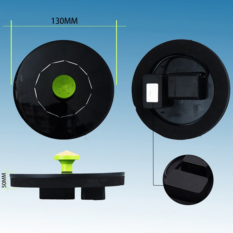 Solárne fontánové čerpadlo 6V/1W Kruhové záhradné solárne vodné čerpadlo Solárne vodné čerpadlo Plávajúce fontánové čerpadlo pre vtáčie kúpele alebo jazierka