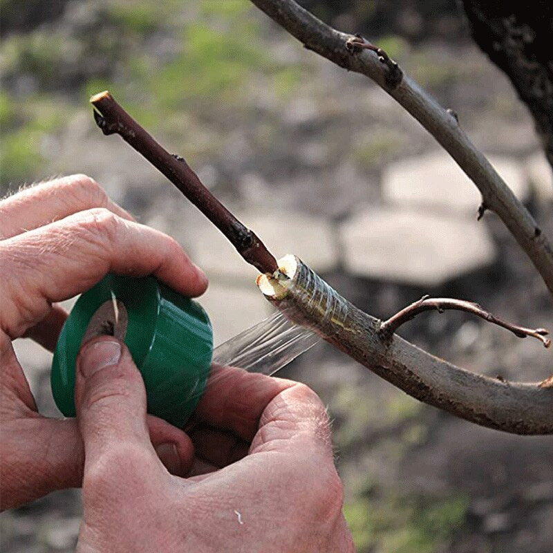 Skiepijimo juosta, 2 vnt., ištempiama sodo augalų juosta Lipni plėvelė juosta vaismedžių sodinimui medelyne 3/4/5cm*100M LBE