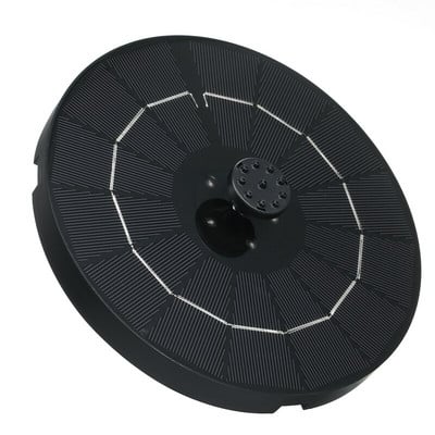 Vylepšená solárna fontána so 6 tryskami, 3,8 W solárne čerpadlo na fontánu, solárna fontána do vtáčieho kúpeľa, jazierka, bazéna