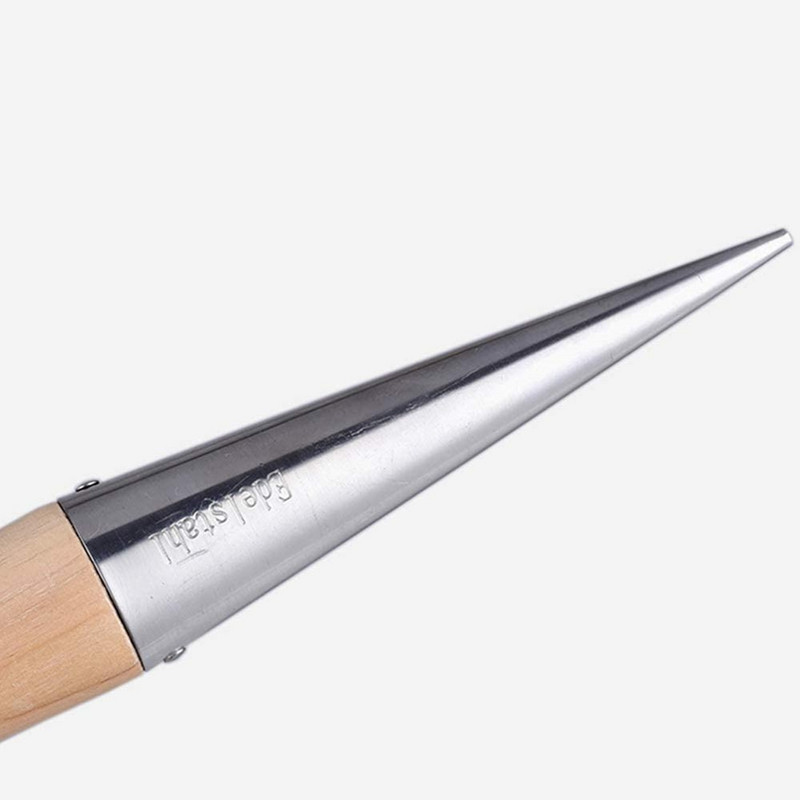 Patvarus sodo žandikaulis su medine rankena, chromu dengta nerūdijančio plieno galvutė, lengva, tvirta rankinė sėklų sėjimo sodo įrankis