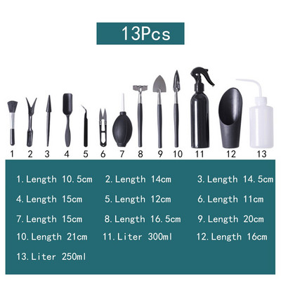 5/8/13 vnt. sodo sodintuvo rinkinys Sultingų augalų įrankiai Mini sodo rankinių įrankių rinkinys kambariniams bonsai miniatiūriniams persodinimo sodinukams