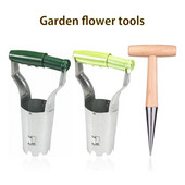 Ručný záhradný nástroj Dibber, nástroj na siatie a presádzanie, záhradný sadbovač cibúľ, nástroj na výrobu jamiek na sadenice, štartér so špicatým otvorom