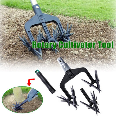 Νέο χειροκίνητο εργαλείο περιστροφής χώματος Lawn Ripper Garden Aerator Rotary Cultivator Ripper Artifact Rotary Cultivator Tool Dropshipping