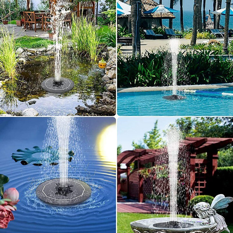 Solárne čerpadlo na fontánu pre vtáčí kúpeľ, 3W solárna fontána, voľne stojace plávajúce solárne čerpadlo na fontánu do záhrady