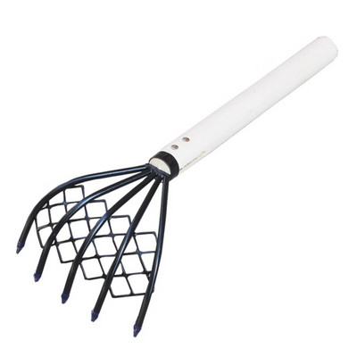 Moliuskų grėblys su tinkleliu 5 nagų medžio rankena, grėblio lukšto kasimo įrankis, jūros gėrybių kasimo priedai, ravėjimo įrankis, medžio rankena, šakutė