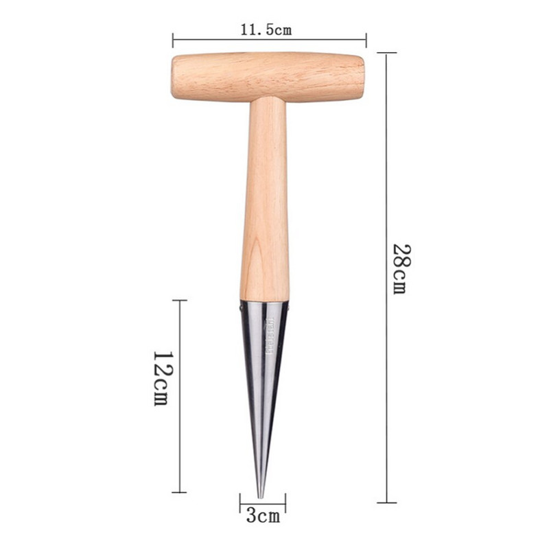 28 cm Domáce záhradníctvo Drevené náradie na sadenie semien a cibúľ Ručný vykopávač Odstraňovač sadeníc Zdvíhač sadeníc Nástroj na sadenie semien
