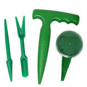 4 ks záhradníckych nástrojov na sadenie, záhradný odrezávač s odstraňovačom sadeníc, nástroj na presádzanie a sadenie do záhradnej škôlky